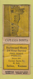 Matchbook Cover - Cafe Casa Bonita DQ Salina KS BOBTAIL WORN