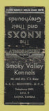 Matchbook Cover - Smoky Valley Kennels Greyhounds Salina KS BOBTAIL WORN