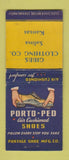 Matchbook Cover - Porto Ped Shoes Gibbs Clothing Salina KS BOBTAIL