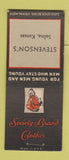 Matchbook Cover - Society Brand Men's Clothes Stevenson's  Salina KS BOBTAIL