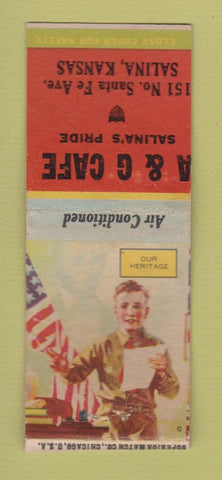 Matchbook Cover - A&G Cafe  Salina KS BOBTAIL