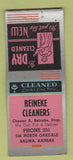 Matchbook Cover - Beineke Cleaners Salina KS BOBTAIL