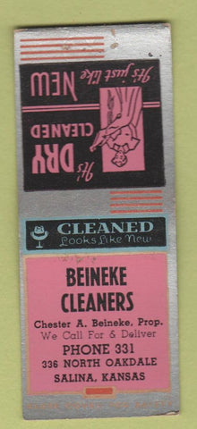 Matchbook Cover - Beineke Cleaners Salina KS BOBTAIL