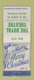 Matchbook Cover - Royal Theatre movies Christmas Salina KS BOBTAIL