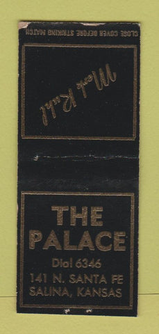 Matchbook Cover - The Palace  Salina KS BOBTAIL
