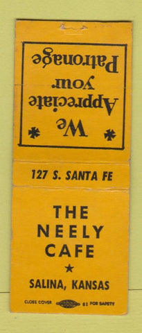 Matchbook Cover - Neely Cafe  Salina KS BOBTAIL