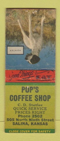 Matchbook Cover - Pop's Coffee Shop Salina KS BOBTAIL