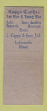 Matchbook Cover - Capps Men's Clothes Haggart Gawthrop Salina KS BOBTAIL