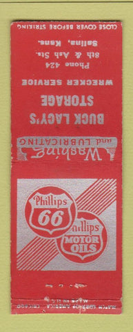 Matchbook Cover - Phillips 66 oil gas Buck Lacey Salina KS BOBTAIL