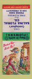 Matchbook Cover - Salina Floral Flowers hillbilly Salina KS BOBTAIL