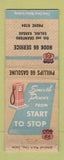Matchbook Cover - Phillips 66 oil gas Hook Salina KS BOBTAIL WEAR