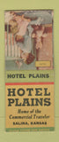 Matchbook Cover - Hotel Plains Salina KS BOBTAIL