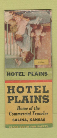Matchbook Cover - Hotel Plains Salina KS BOBTAIL
