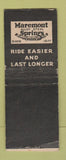 Matchbook Cover - Maremont Springs  Salina KS BOBTAIL