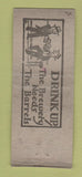 Matchbook Cover - Caton's Country Club Tap Room girlie Salina KS BOBTAIL