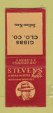 Matchbook Cover - Steven's Hats Gibbs Clothing Salina KS BOBTAIL