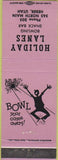Matchbook Cover - Holiday Lanes Neber UT