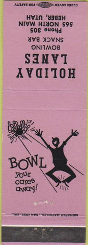 Matchbook Cover - Holiday Lanes Neber UT