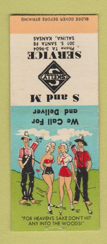 Matchbook Cover - S&M Skelly oil gas hillbilly Salina KS BOBTAIL