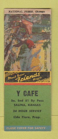 Matchbook Cover - Y Cafe Elda Flora Salina KS BOBTAIL