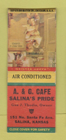 Matchbook Cover - A&G Cafe  Salina KS BOBTAIL