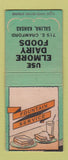Matchbook Cover - Elmore Dairy Foods Salina KS BOBTAIL