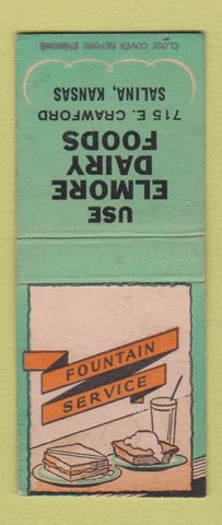 Matchbook Cover - Elmore Dairy Foods Salina KS BOBTAIL