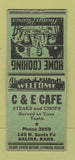 Matchbook Cover - C&E Cafe Salina KS BOBTAIL