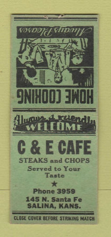 Matchbook Cover - C&E Cafe Salina KS BOBTAIL