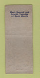 Matchbook Cover - Carpenters Union Local 1095 Salina KS BOBTAIL