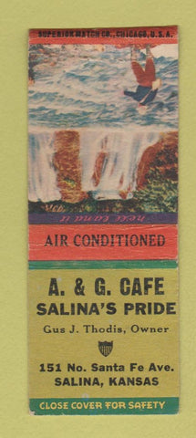 Matchbook Cover - A&G Cafe  Salina KS BOBTAIL