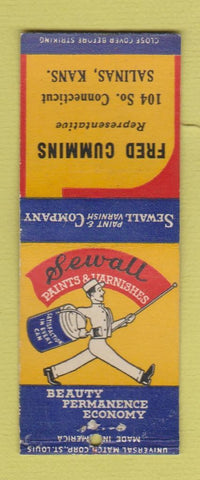 Matchbook Cover - Sewall Paints Fred Cummins Salina KS BOBTAIL