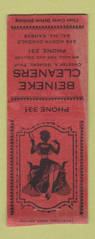 Matchbook Cover - Beineke Cleaners  Salina KS BOBTAIL WORN