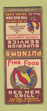 Matchbook Cover - Putnam's Red Hen Grill Salina KS BOBTAIL