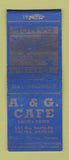 Matchbook Cover - A&G Cafe  Salina KS BOBTAIL