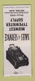 Matchbook Cover - Midwest Typewriter Supply Salina KS BOBTAIL