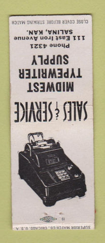 Matchbook Cover - Midwest Typewriter Supply Salina KS BOBTAIL