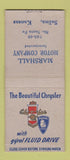 Matchbook Cover - Chrysler Plymouth Marshall Motors Salina KS BOBTAIL