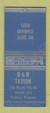 Matchbook Cover - B&N Tavern  Salina KS BOBTAIL WEAR