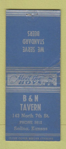 Matchbook Cover - B&N Tavern  Salina KS BOBTAIL WEAR
