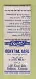 Matchbook Cover - Central Cafe Salina KS BOBTAIL