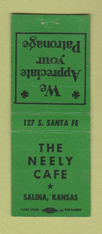 Matchbook Cover - Neely Cafe  Salina KS BOBTAIL