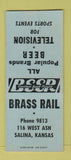 Matchbook Cover - Brass Rail Salina KS BOBTAIL