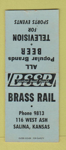 Matchbook Cover - Brass Rail Salina KS BOBTAIL