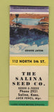 Matchbook Cover - Salina Seed Company  Salina KS BOBTAIL