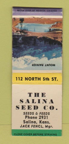 Matchbook Cover - Salina Seed Company  Salina KS BOBTAIL