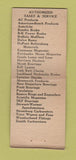 Matchbook Cover - Motor Service Company Auto Parts Salina KS BOBTAIL