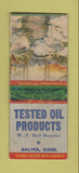 Matchbook Cover - Tested Oil Products Bud Hoover Salina KS BOBTAIL