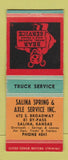 Matchbook Cover - Salina Spring and Axle Salina KS BOBTAIL