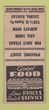 Matchbook Cover - Louie Restaurant Salina KS BOBTAIL